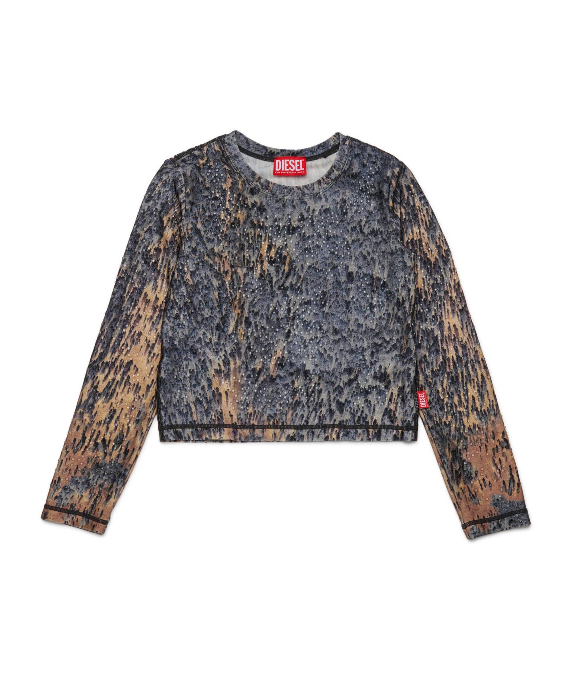 Diesel Kids T-shirt Fantasia Acid Rain per Bambine