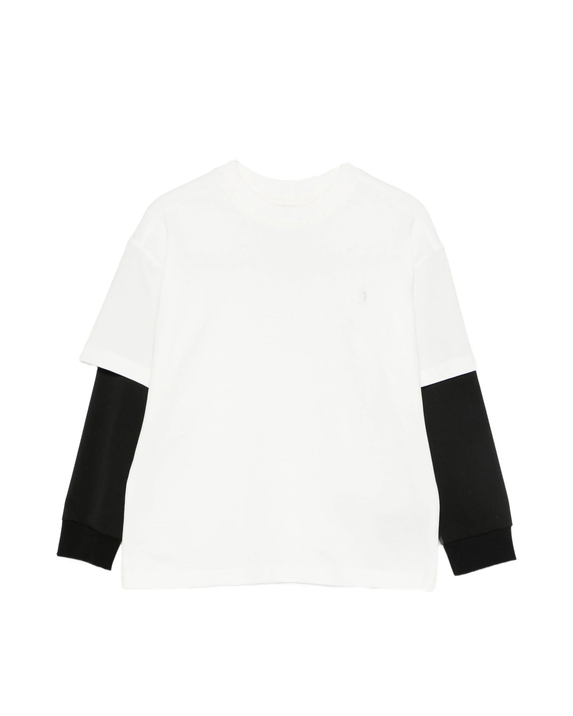 Yes London Kids T-Shirt Maniche Doppie Lunghe Bicolore per Bambini