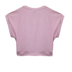 Pinko Kids T-shirt Crop Rosa con Fiocco e Strass (RETRO)
