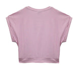 Pinko Kids T-shirt Crop Rosa con Fiocco e Strass (RETRO)
