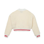 Iceberg Kids Cardigan Bianco in Bouclé (retro)