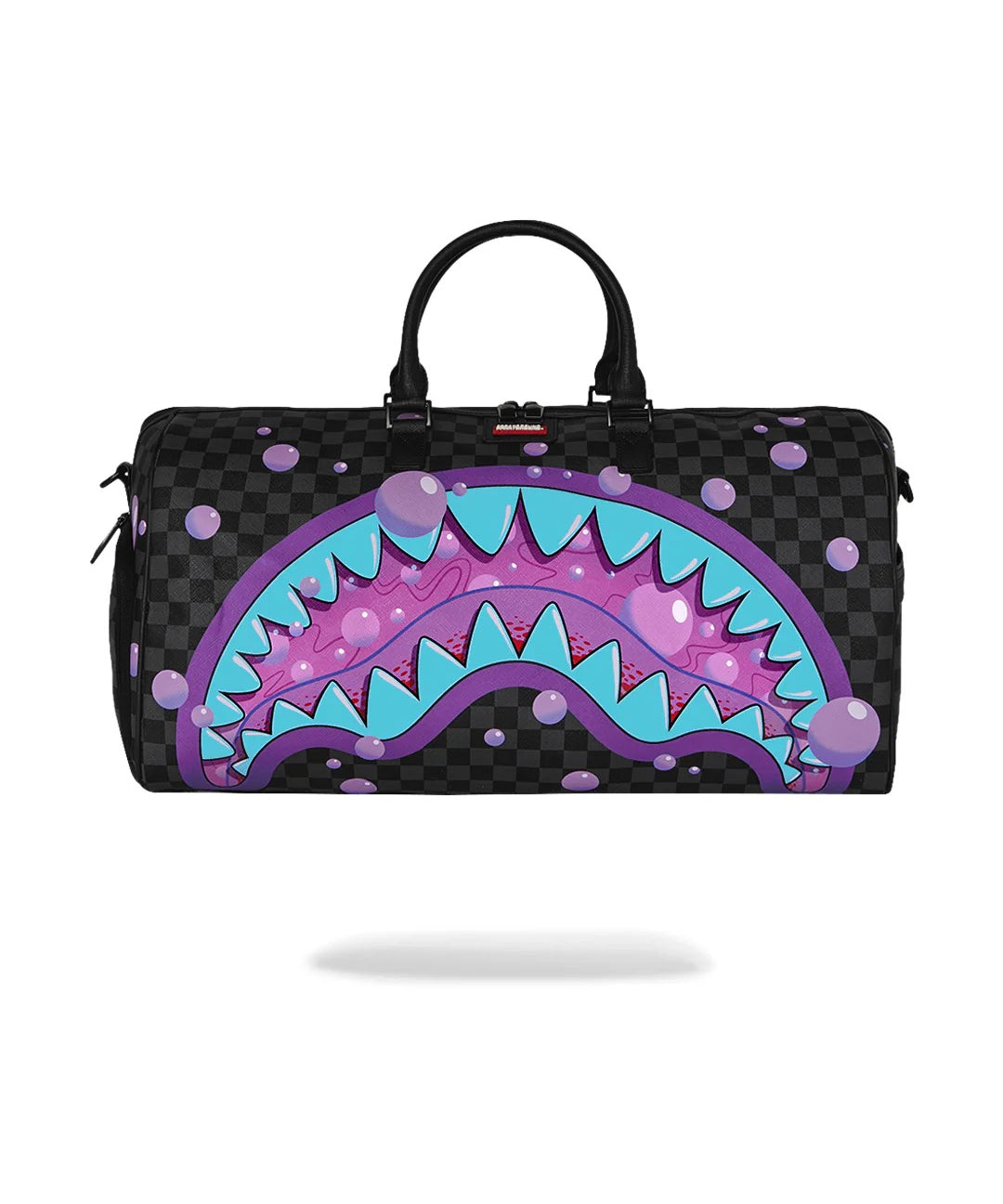 Sprayground Kids Borsone Nero Fantasia Viola con Logo Unisex
