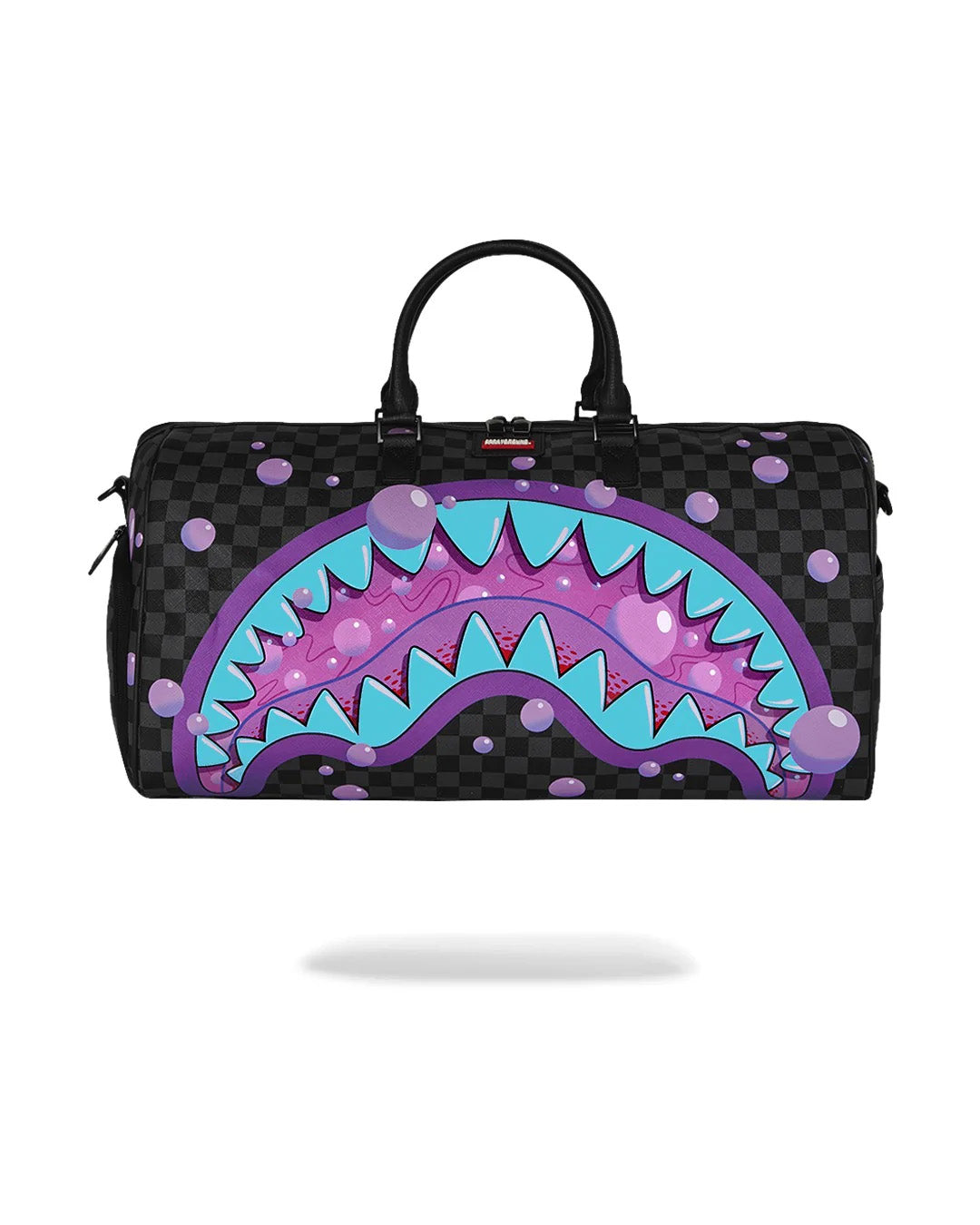 Sprayground Kids Borsone Nero Fantasia Viola con Logo Unisex