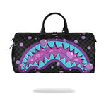 Sprayground Kids Borsone Nero Fantasia Viola con Logo Unisex