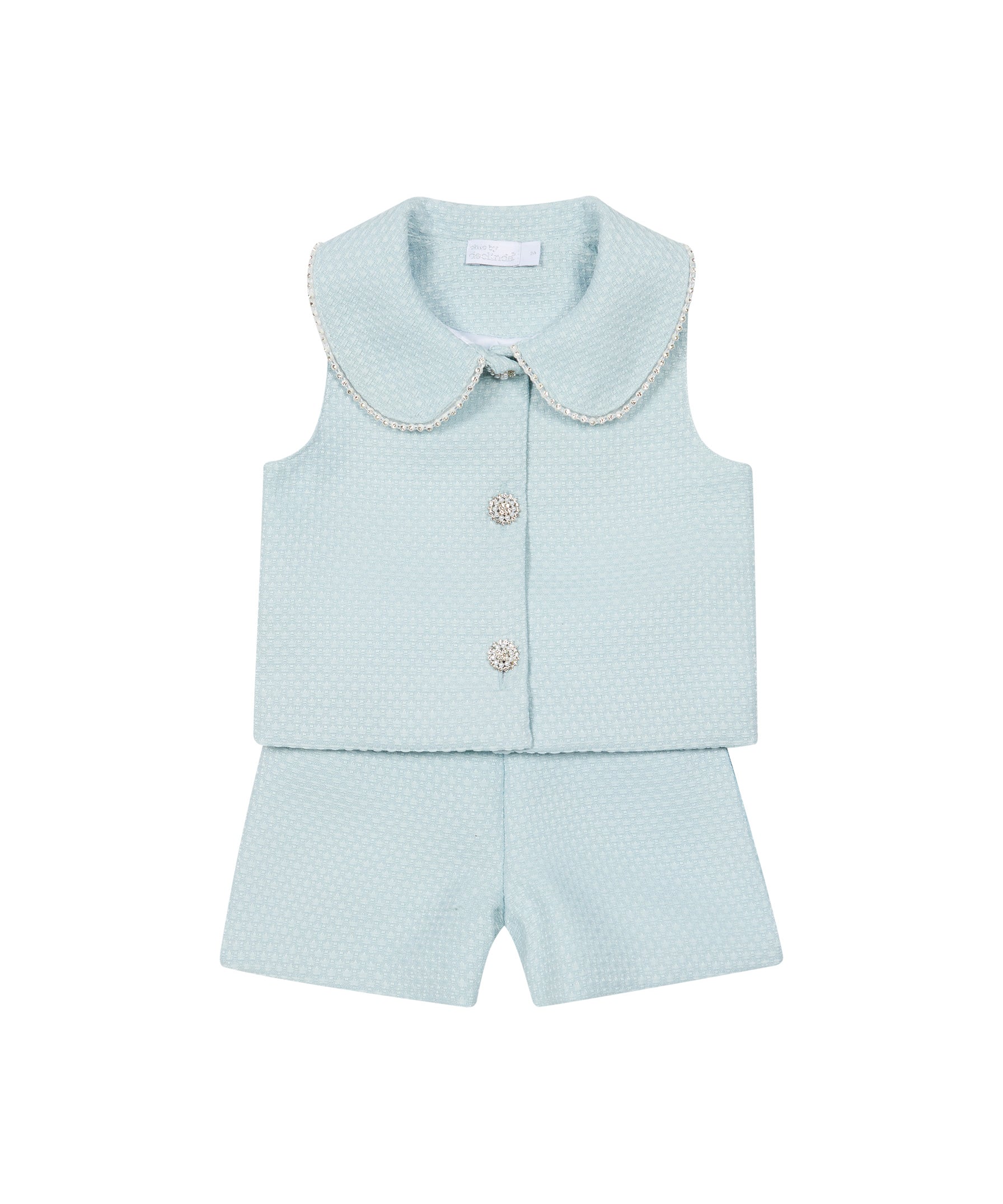 Deolinda Kids Completo Verde Acqua per Neonate