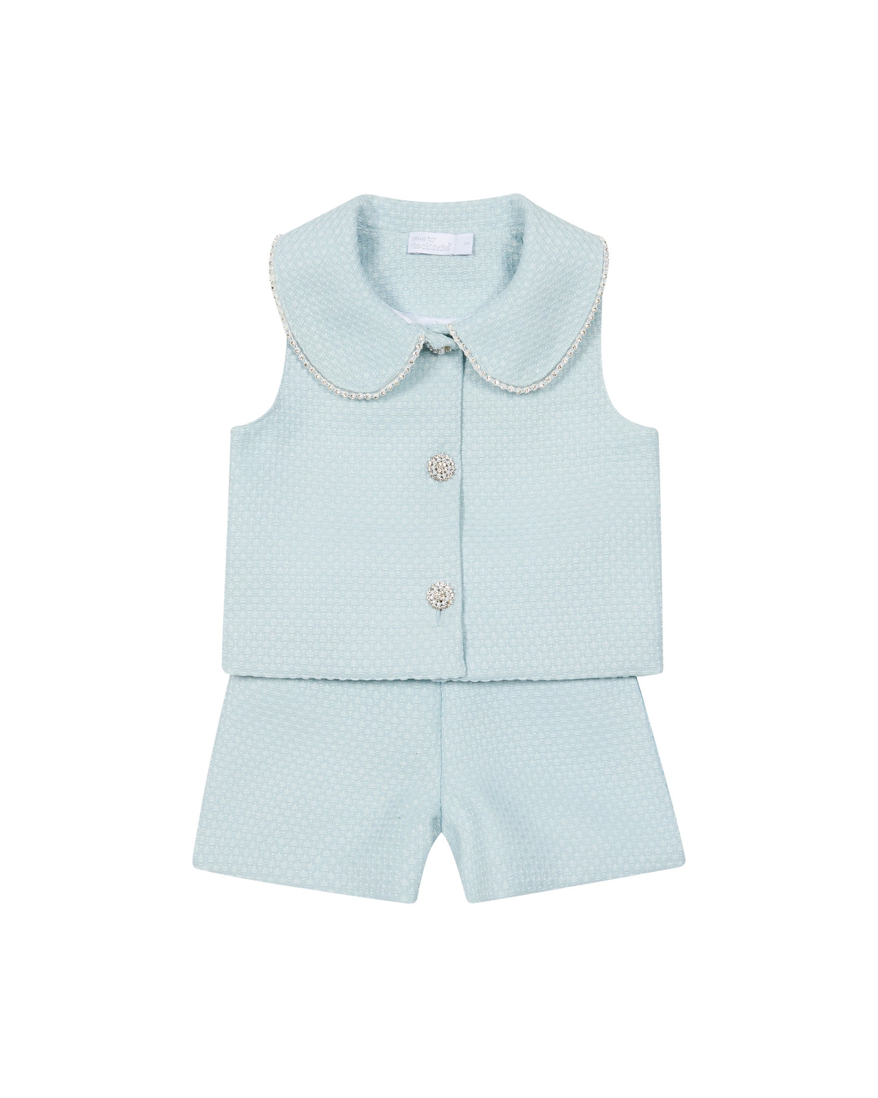 Deolinda Kids Completo Verde Acqua per Neonate