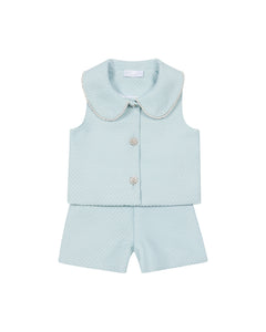 Deolinda Kids Completo Verde Acqua per Neonate
