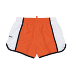 Dsquared2 Kids Costume Boxer Arancio e Bianco con Logo per Bambini