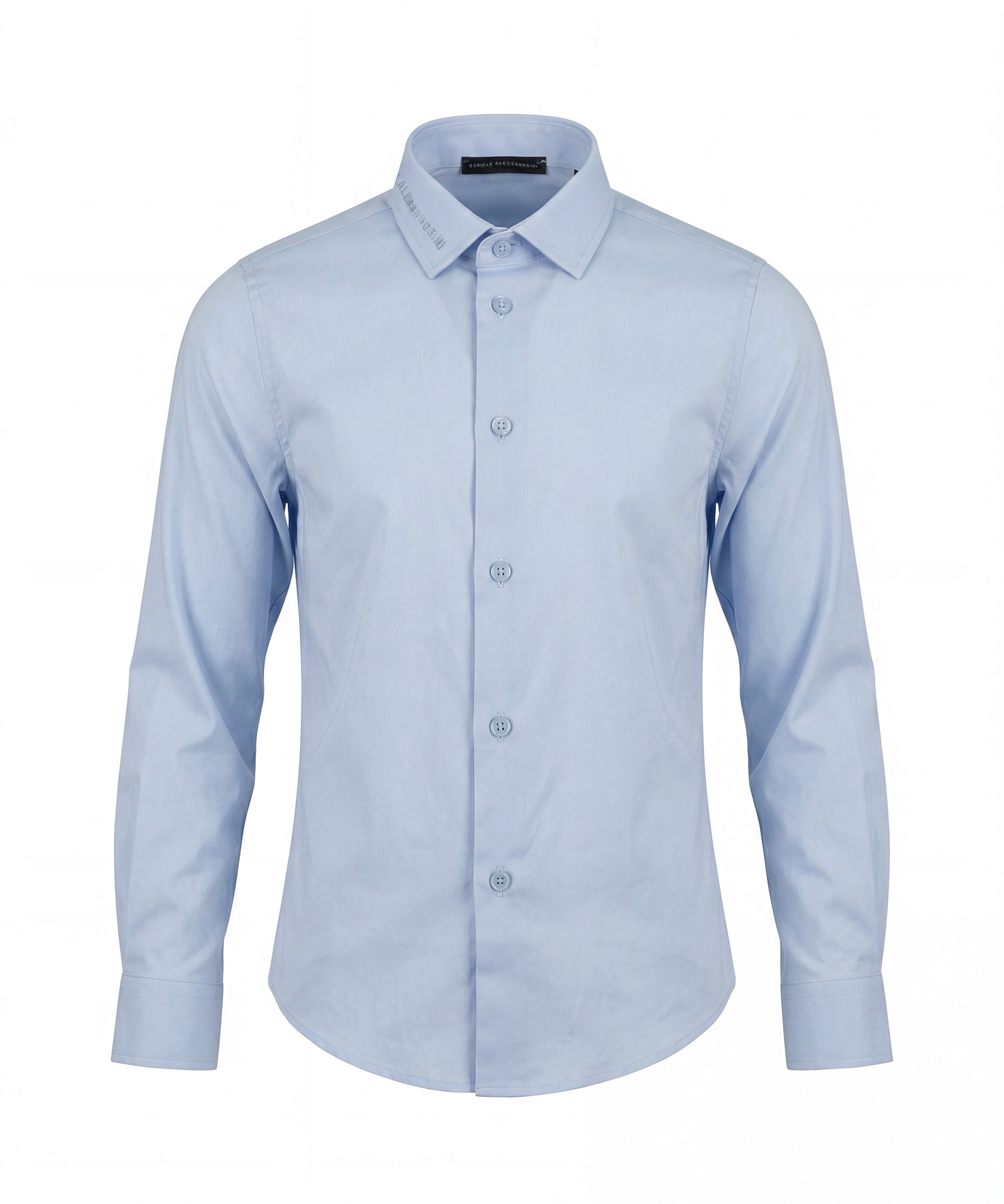 Daniele Alessandrini Kids Camicia Celeste con Ricamo per Bambini