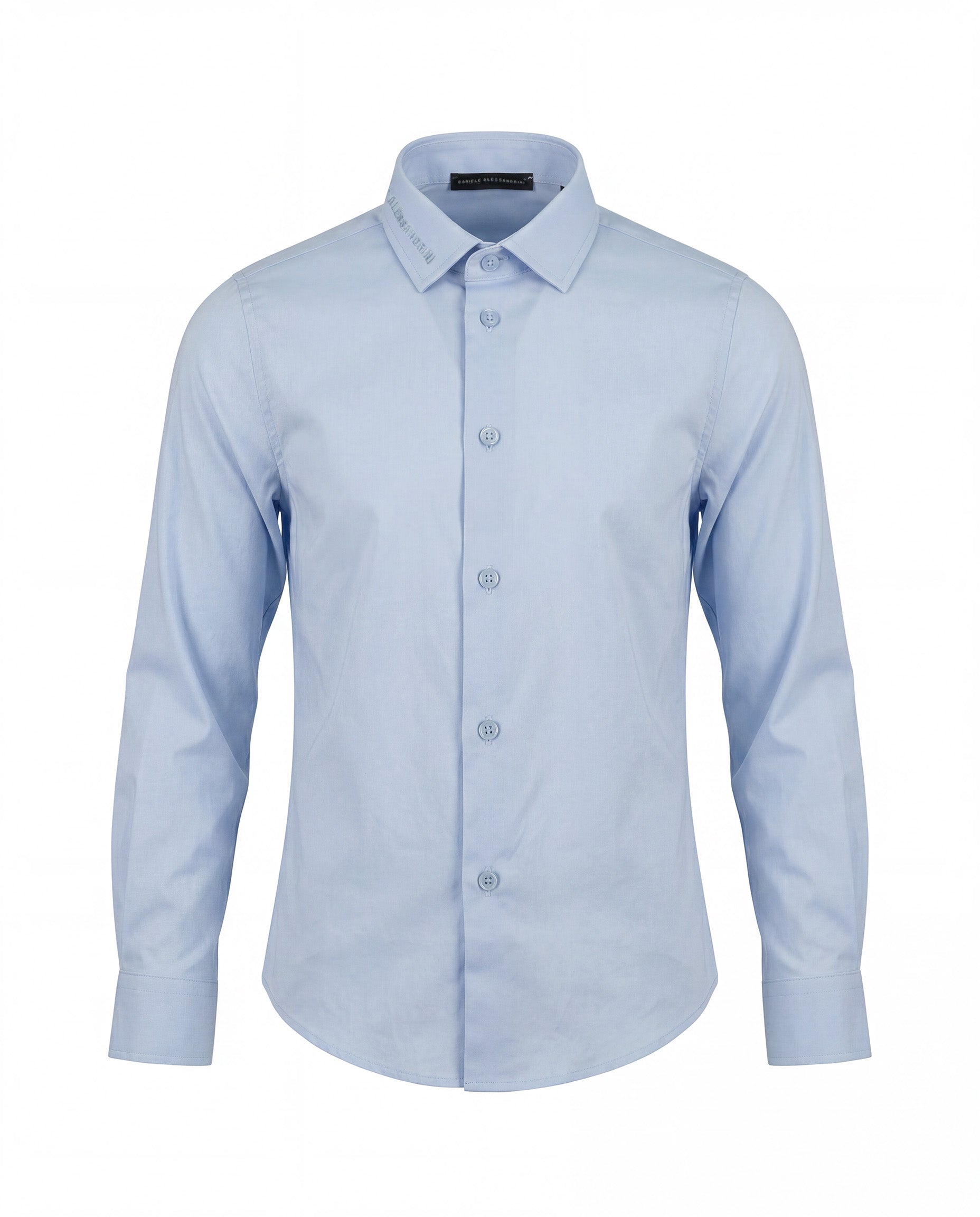 Daniele Alessandrini Kids Camicia Celeste con Ricamo per Bambini