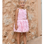 Angel's Face Kids Paeton Top Rosa con Applicazioni Rose per Bambine