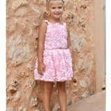 Angel's Face Kids Paeton Top Rosa con Applicazioni Rose per Bambine