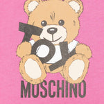 Moschino Kids Abito Fucsia con Stampa Toy per Neonate