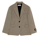 Patrizia Pepe Beige Checked Jacket for Girls