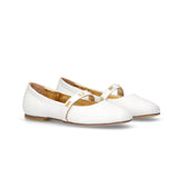 Elisabetta Franchi La Mia Bambina Ballerina Bianco con Cinturino per Bambine