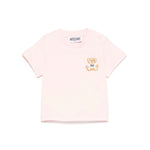 Moschino Kids T-shirt Rosa con Ricamo Toy per Neonate