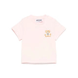 Moschino Kids T-shirt Rosa con Ricamo Toy per Neonate