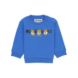 Moschino Kids Bluette Sweatshirt with Teddy Bear Logo for Newborns
