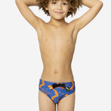 4GIVENESS Costume Slip Fantasia Blu/Arancione per Bambini