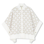Michael Kors Kids Mantella Bianca con Logo All Over per Bambine