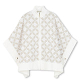 Michael Kors Kids Mantella Bianca con Logo All Over per Bambine