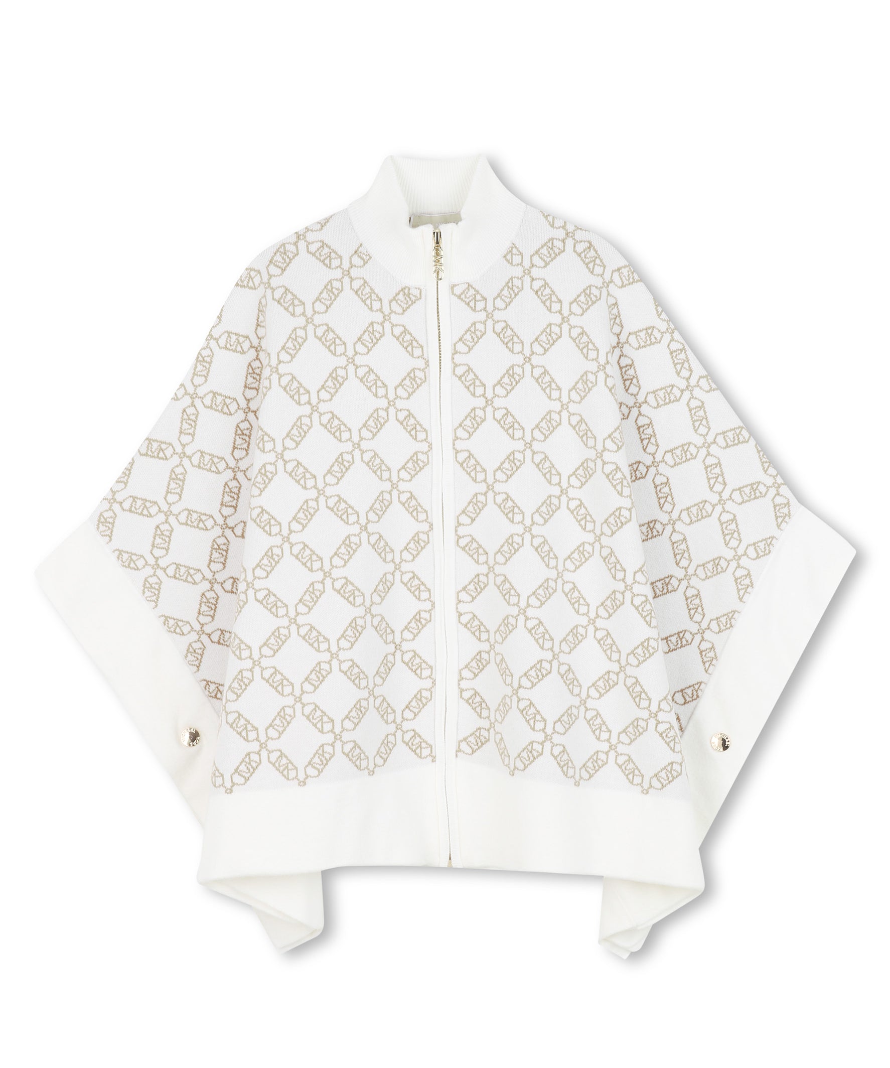 Michael Kors Kids Mantella Bianca con Logo All Over per Bambine