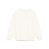 MSGM Kids Felpa Crema con Stampa per Bambini (retro)