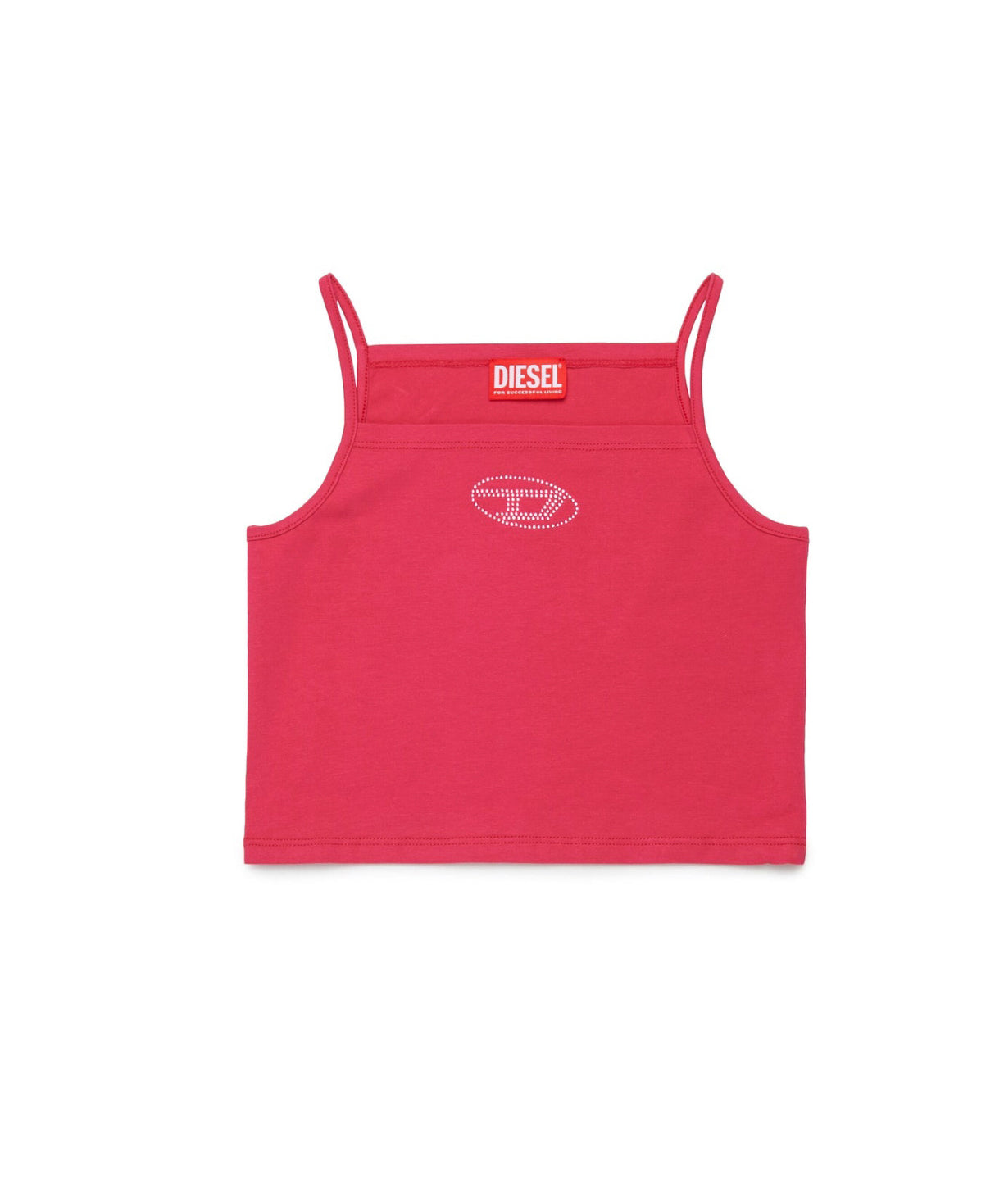 Diesel Kids Top Fucsia con Sparkling Oval D per Bambine