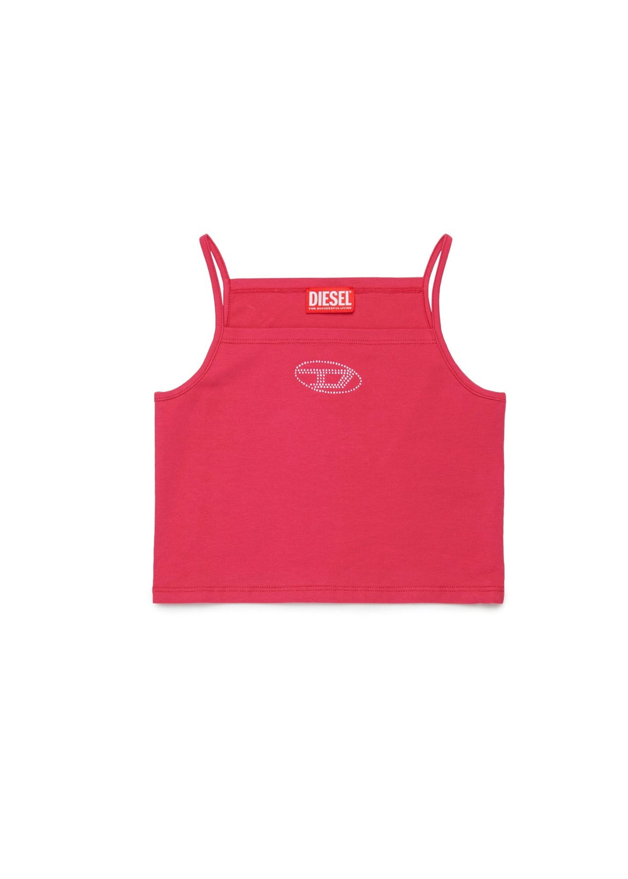 Diesel Kids Top Fucsia con Sparkling Oval D per Bambine