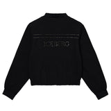 Iceberg Kids Bomber Nero College con Borchie per Bambine(retro)