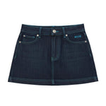 Msgm Kids Gonna in Denim con Logo Ricamato per Bambine