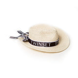 Twinset Kids Cappello Effetto Rafia con Logo Florence Kids (fronte)