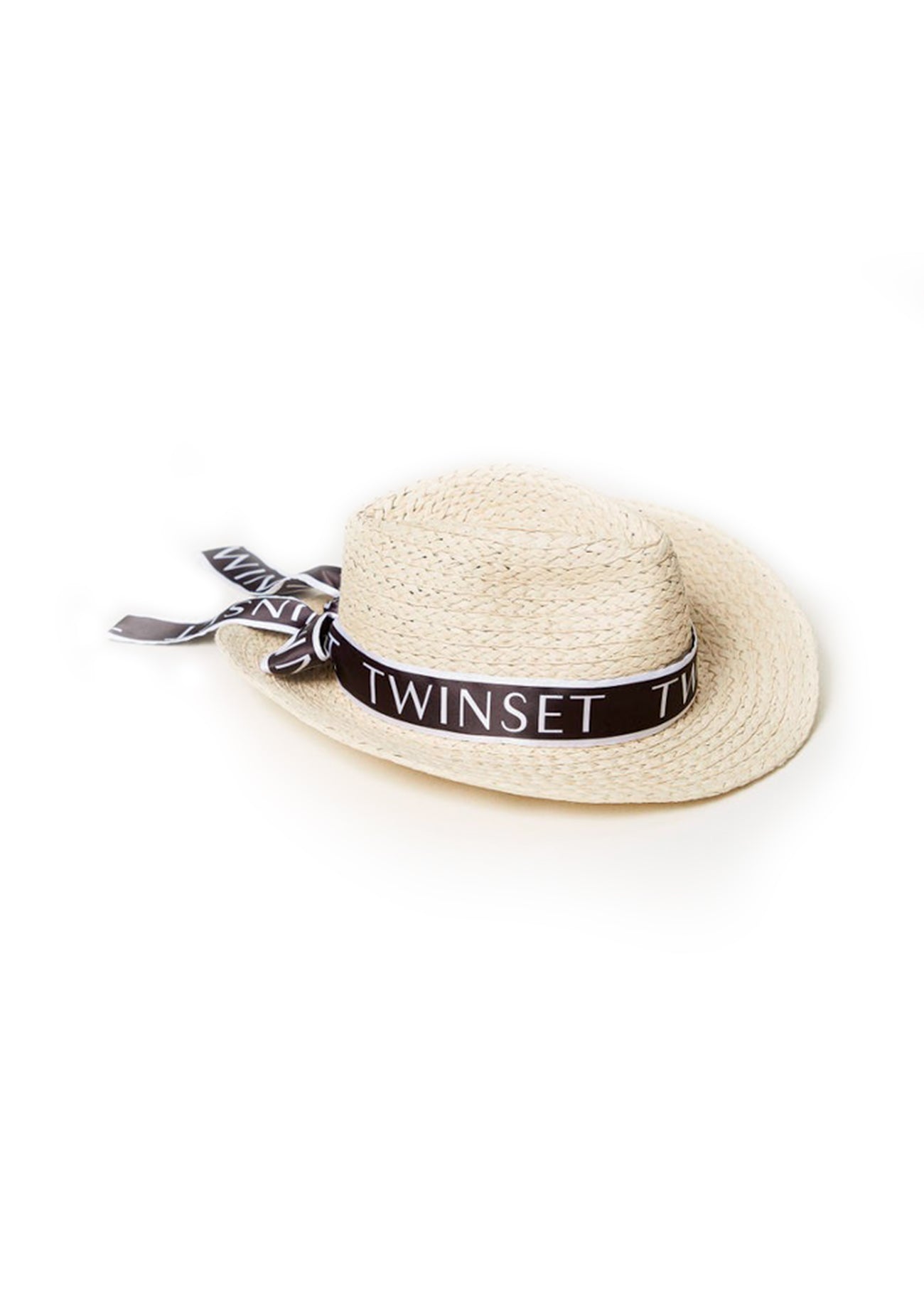 Twinset Kids Cappello Effetto Rafia con Logo Florence Kids (fronte)