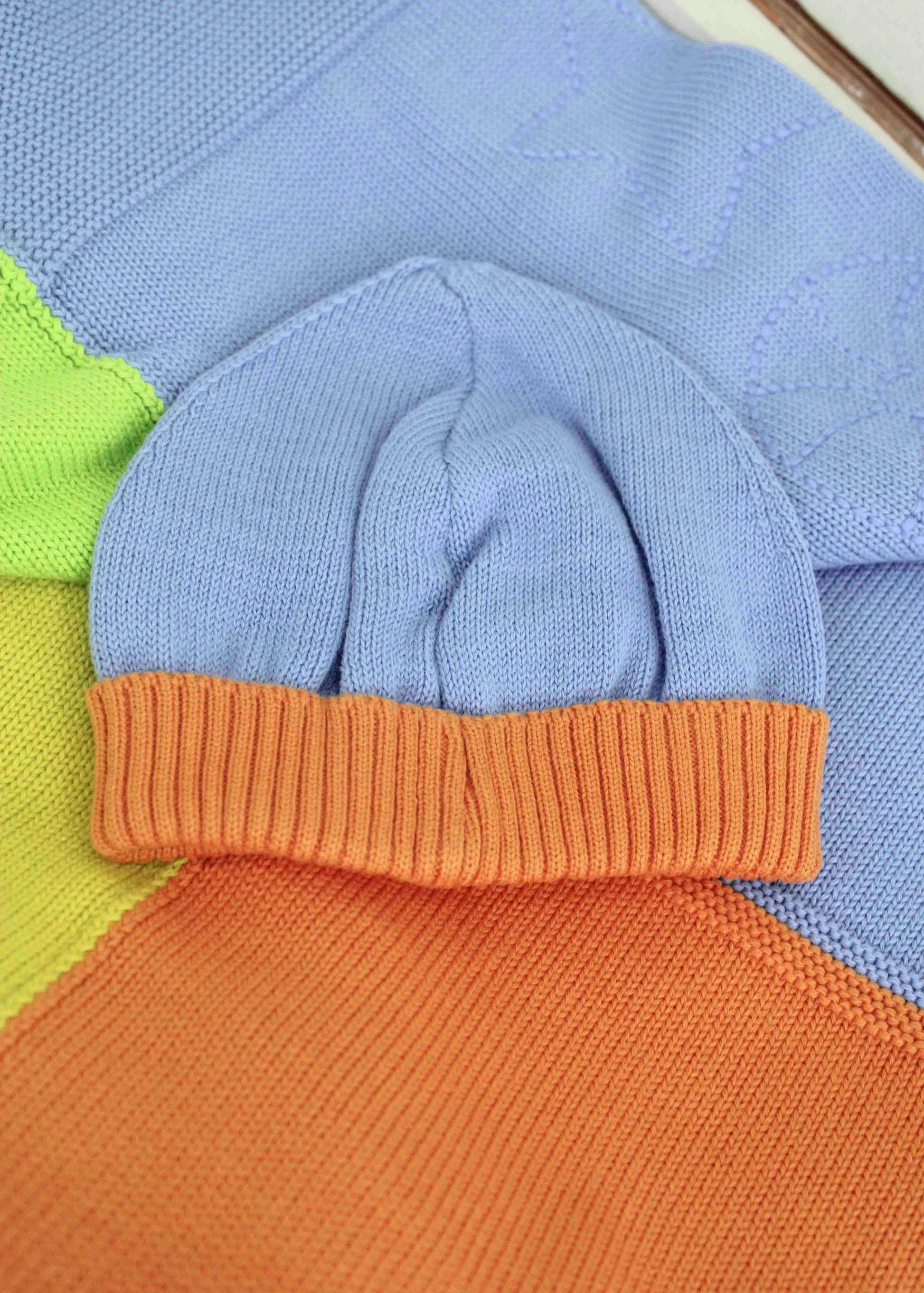 Le Coconne Cappello Azzurro/Arancio per Neonati