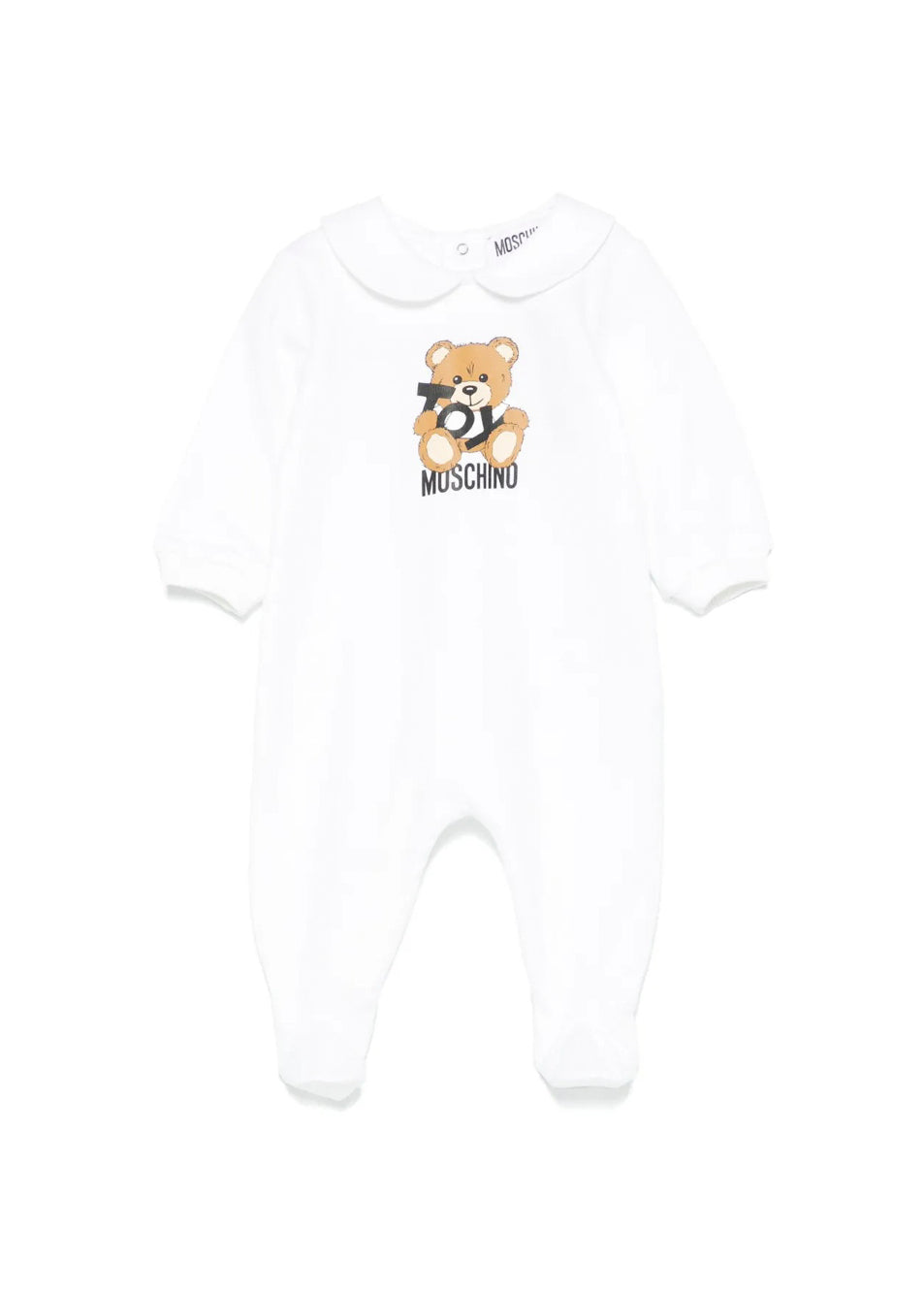 Moschino Kids Tutina Bianca con Stampa Toy per Neonati