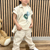 I'm Brian Kids Beige Denim Sleeveless Shirt