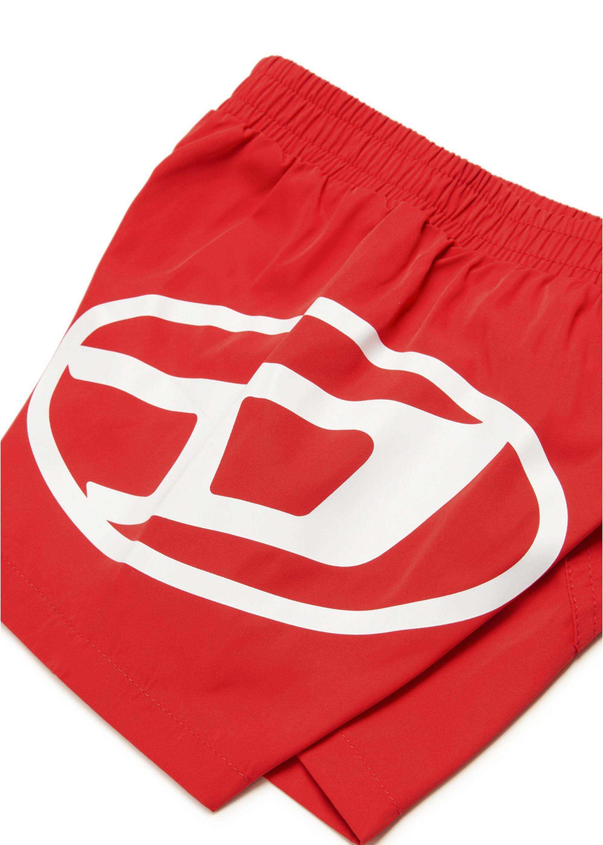 Diesel Kids Costume Boxer Rosso con Oval D per Neonati (dettaglio)