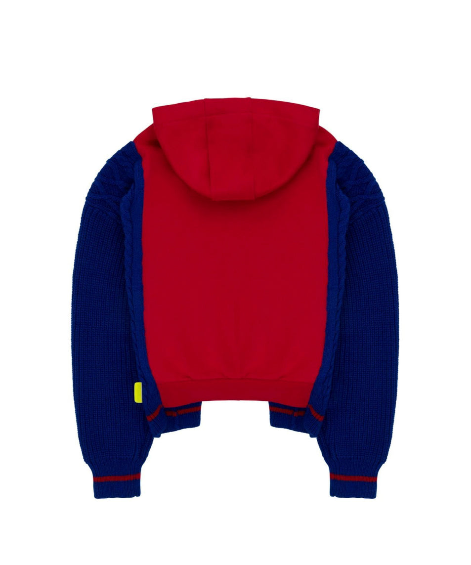 Barrow Kids Felpa Rossa con Cappuccio con Patchwork per Bambini (retro)