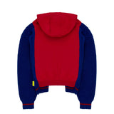 Barrow Kids Felpa Rossa con Cappuccio con Patchwork per Bambini (retro)