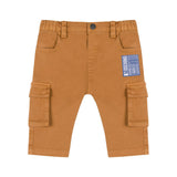 Moschino Kids Pantaloni Cammello con Tasconi per Neonati