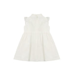 Elisabetta Franchi La Mia Bambina Abito Senza Maniche con Colletto Camicia Avorio per Neonate