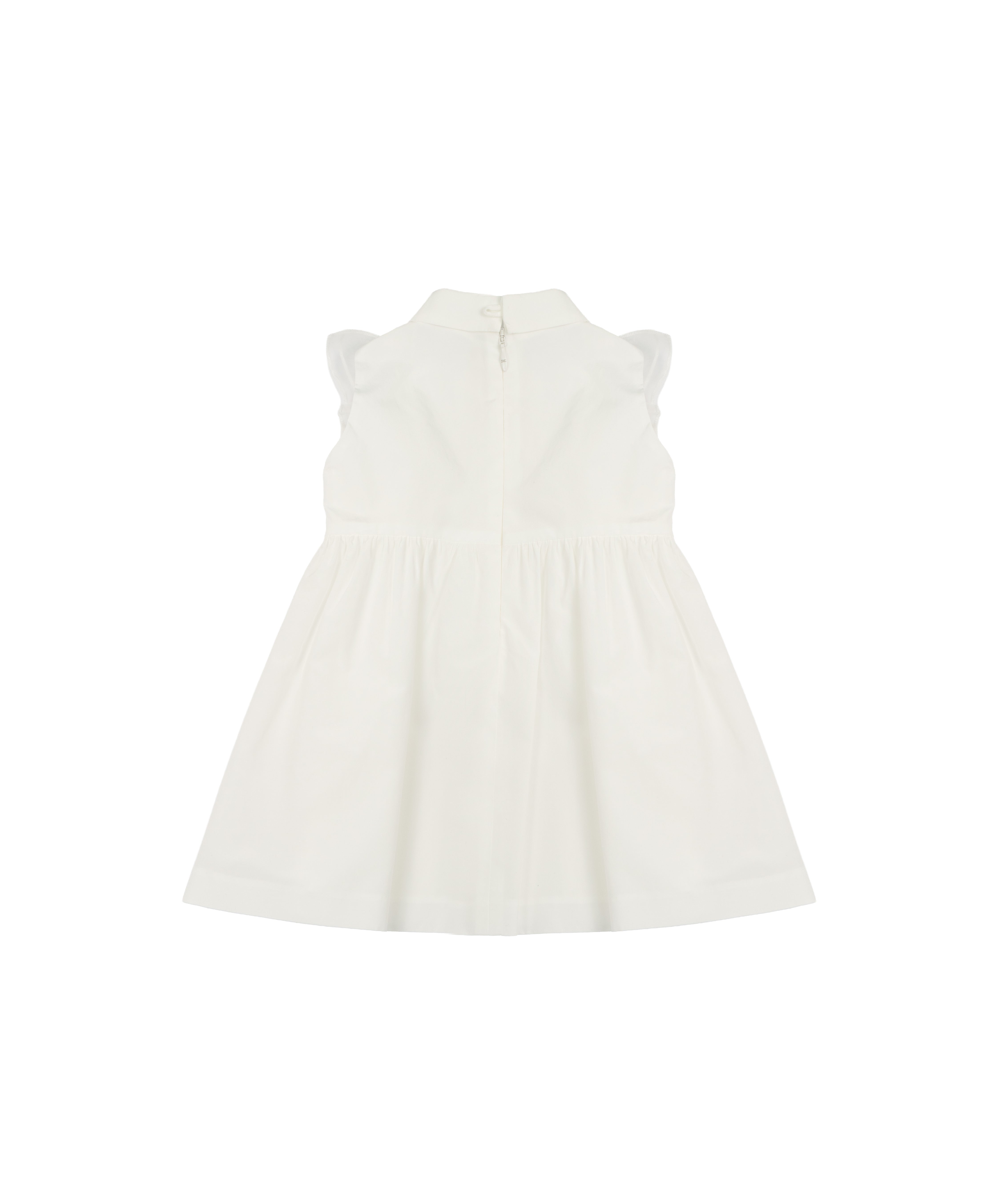 Elisabetta Franchi La Mia Bambina Abito Senza Maniche con Colletto Camicia Avorio per Neonate