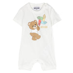 Moschino Kids Tutina Cloud con Stampa Teddy Bear per Neonati (fronte)
