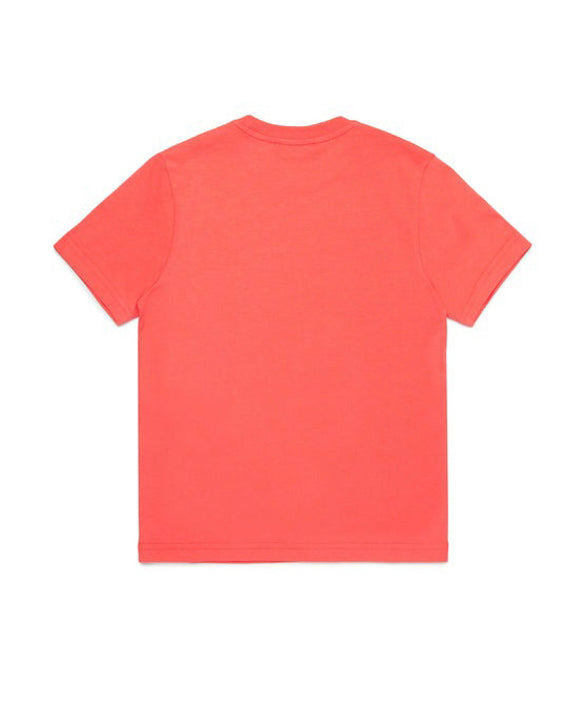Dsquared2 Kids T-Shirt Corallo con Logo Surf