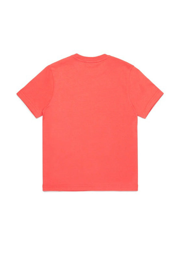 Dsquared2 Kids T-Shirt Corallo con Logo Surf