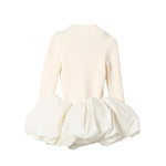 Elisabetta Franchi La Mia Bambina Abito Burro con Ruches con Logo per Neonate (retro)