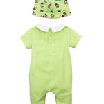 Moschino Kids Pagliacetto con Berretto Lime Teddy Bear (retro)