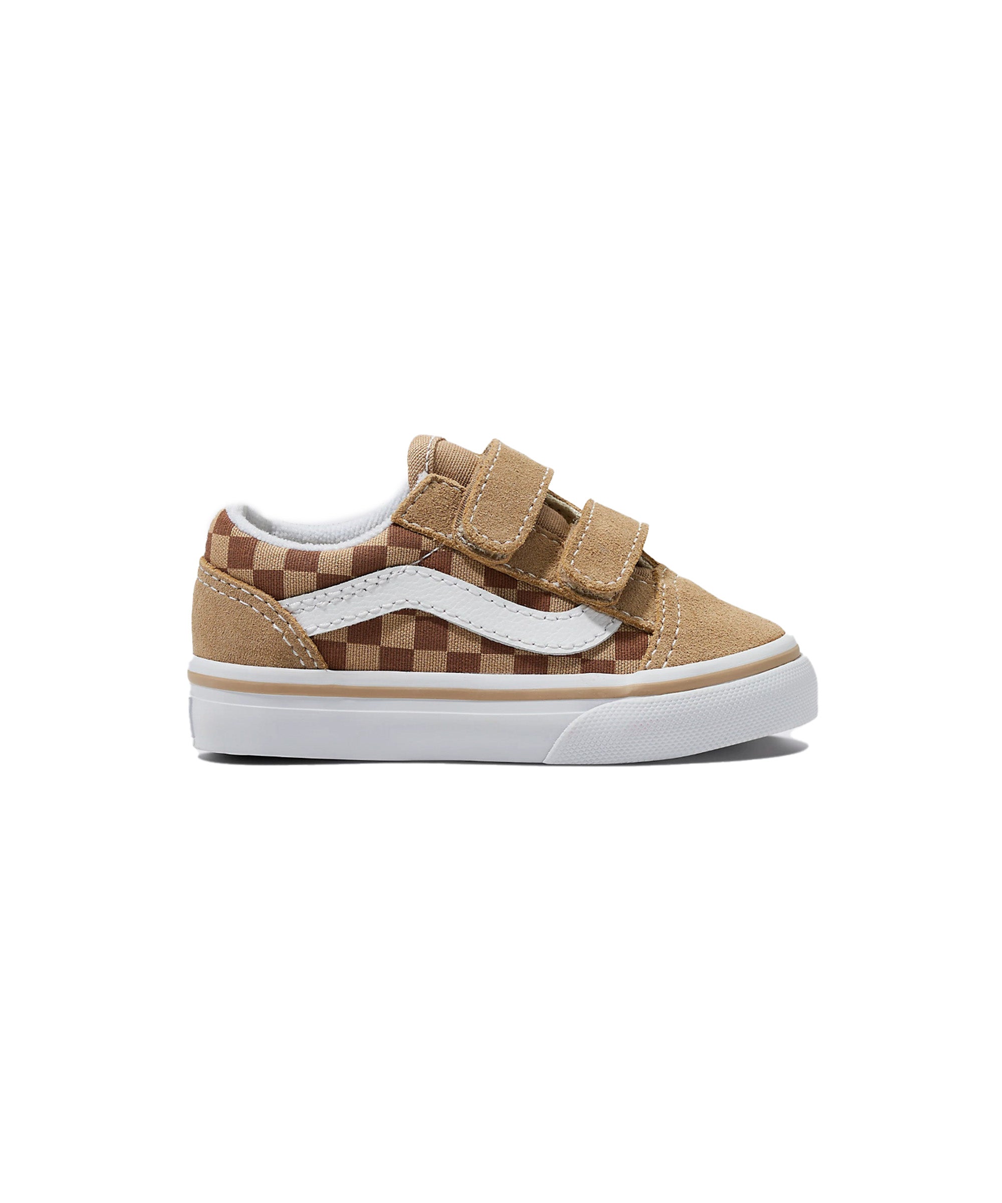 Vans Kids Old Skool V Checkerboard Marroni per Neonati