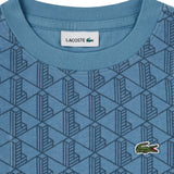 Lacoste Kids T-Shirt Avion All-Over con Logo per Bambini
