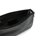 Msgm Kids Borsa Nera con Logo Goffrato